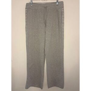 Lauren Ralph Lauren Womens Gray Striped Side Wide Leg Sweatsuit Joggers Large